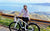 The author paused during a bike ride on Mount Donden, Sado Island, Japan