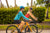 two women cycling