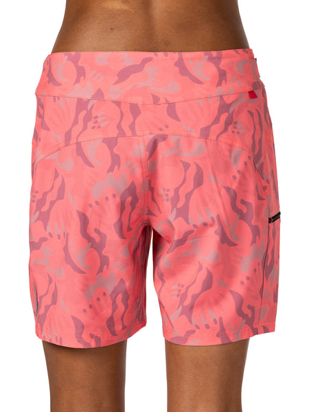Terry Venture 7 Print Bike Short in color || Coral Floral