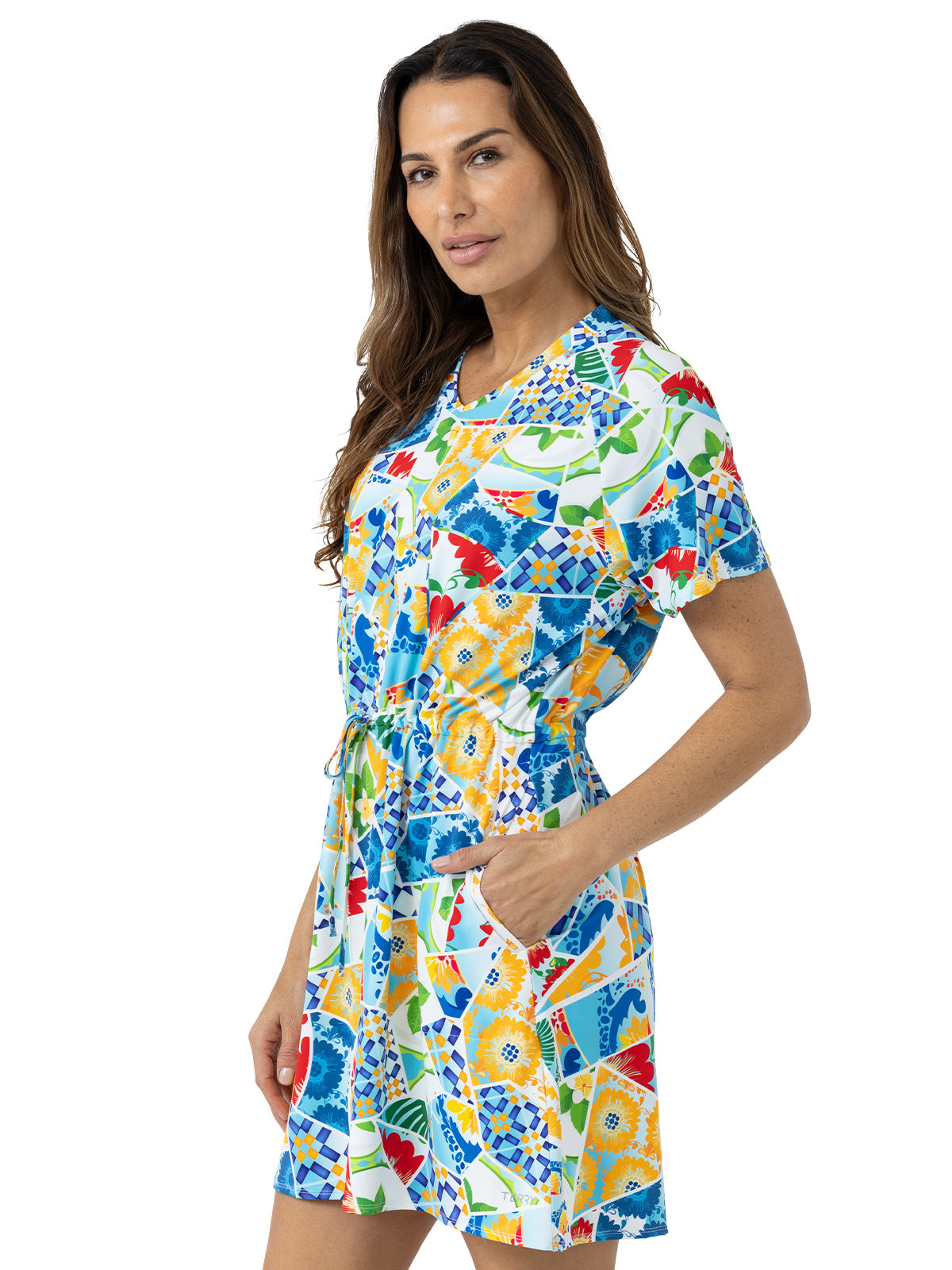 Terry Soleil Sun Dress in color || Multi Mosaic