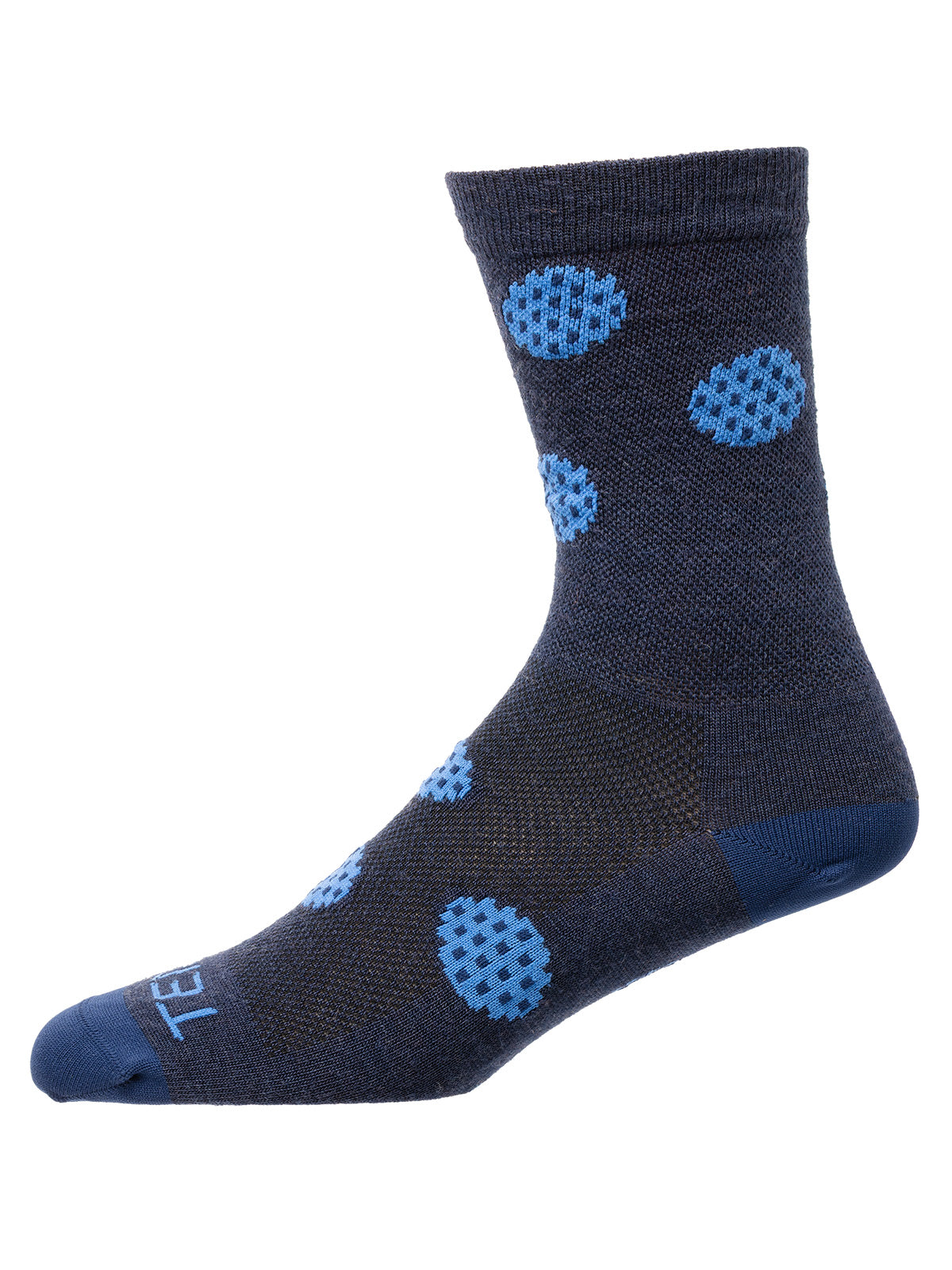 Terry Wool Cyclosox in color || Navy Dots