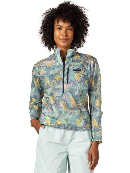 Patagonia Houdini Stash 1/2 Zip Pullover in color || Moon Tipper Blue Sage