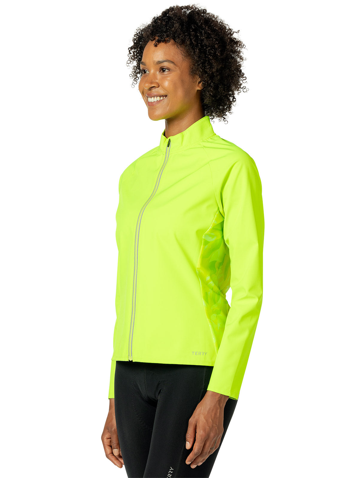 Terry Hybrid Bike Jacket in color || Chartreuse