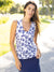 Message Factory Mimosa Tank in color || Printed Blue