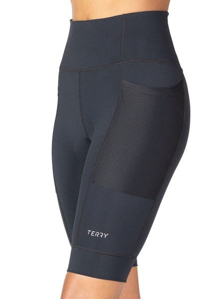 Terry Hi Rise Holster Bike Short in color || Black