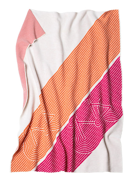  Zoomy Bike Throw in color || Orange Pink