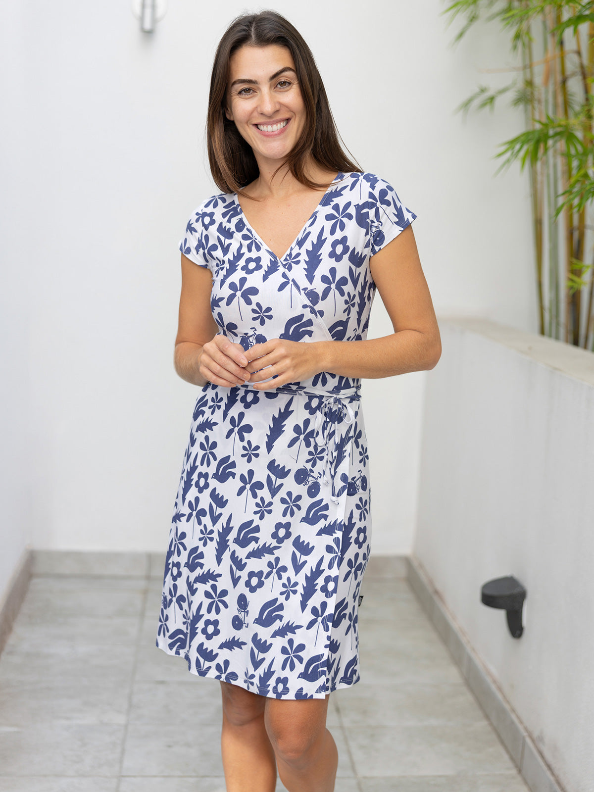 Message Factory Libullele Dress in color || Printed Blue