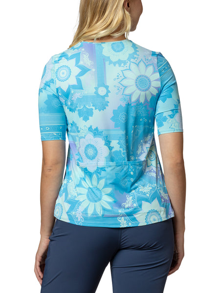 Terry Soleil Flow Short Sleeve Bike Top in color || Boho Block