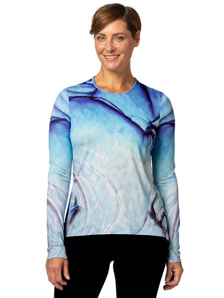 Terry Soleil Flow Long Sleeve Bike Top in color || Hummingbird Blue