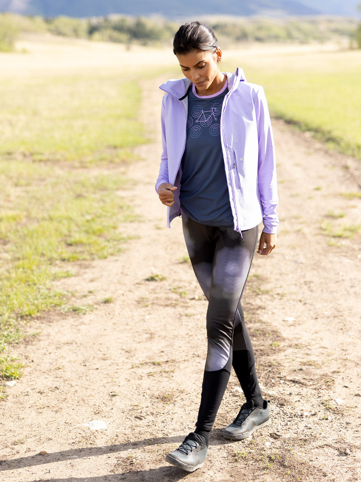 Maloja Rauke Unpadded Tights in color || Deep Black Bloom
