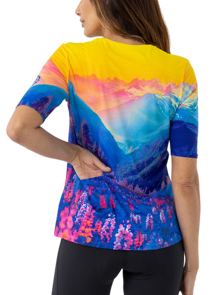 Terry Soleil Flow Short Sleeve Bike Top in color || Auvergne