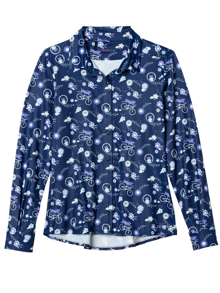 Terry Venture Long Sleeve Bike Top in color || Bunny Hop Blue
