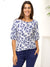Message Factory Cadieux Top in color || Printed Blue