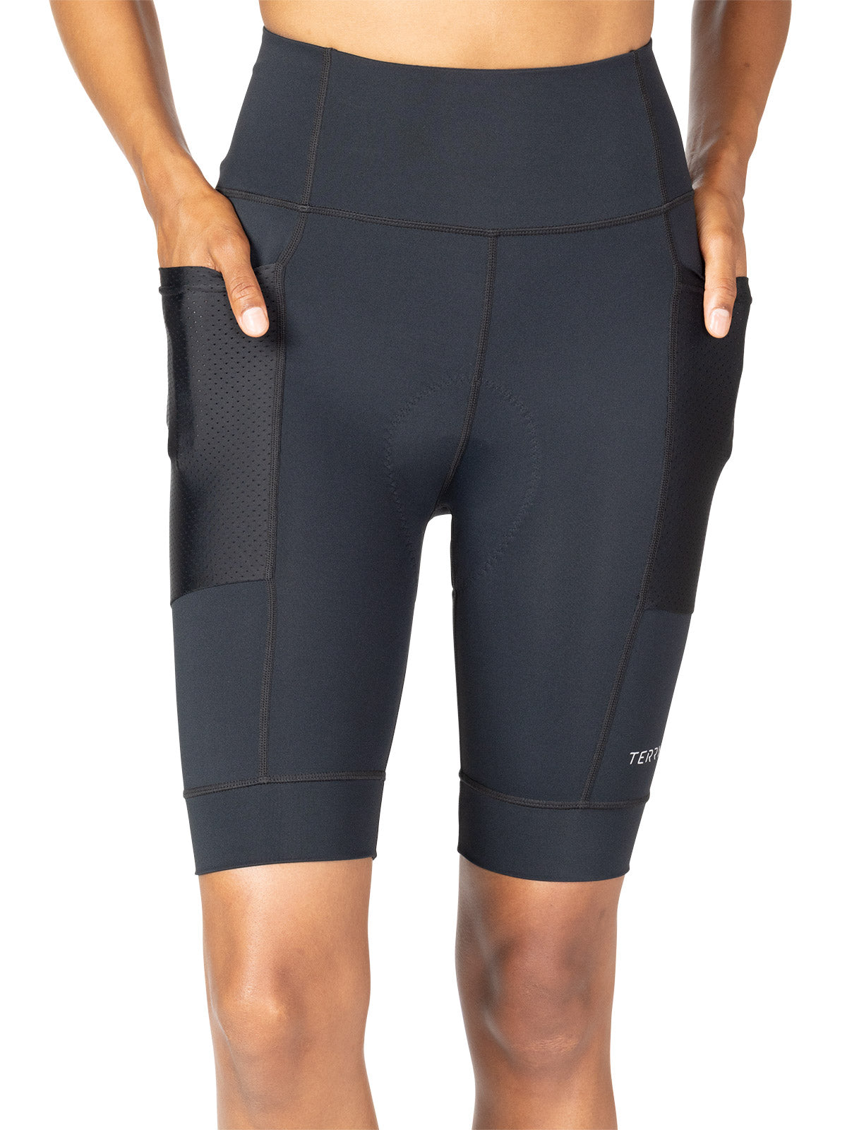 Terry Hi Rise Holster Bike Short in color || Black
