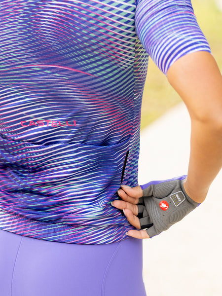 Castelli Cosmic Vortex Bike Jersey in color || Multi Ultraviolet