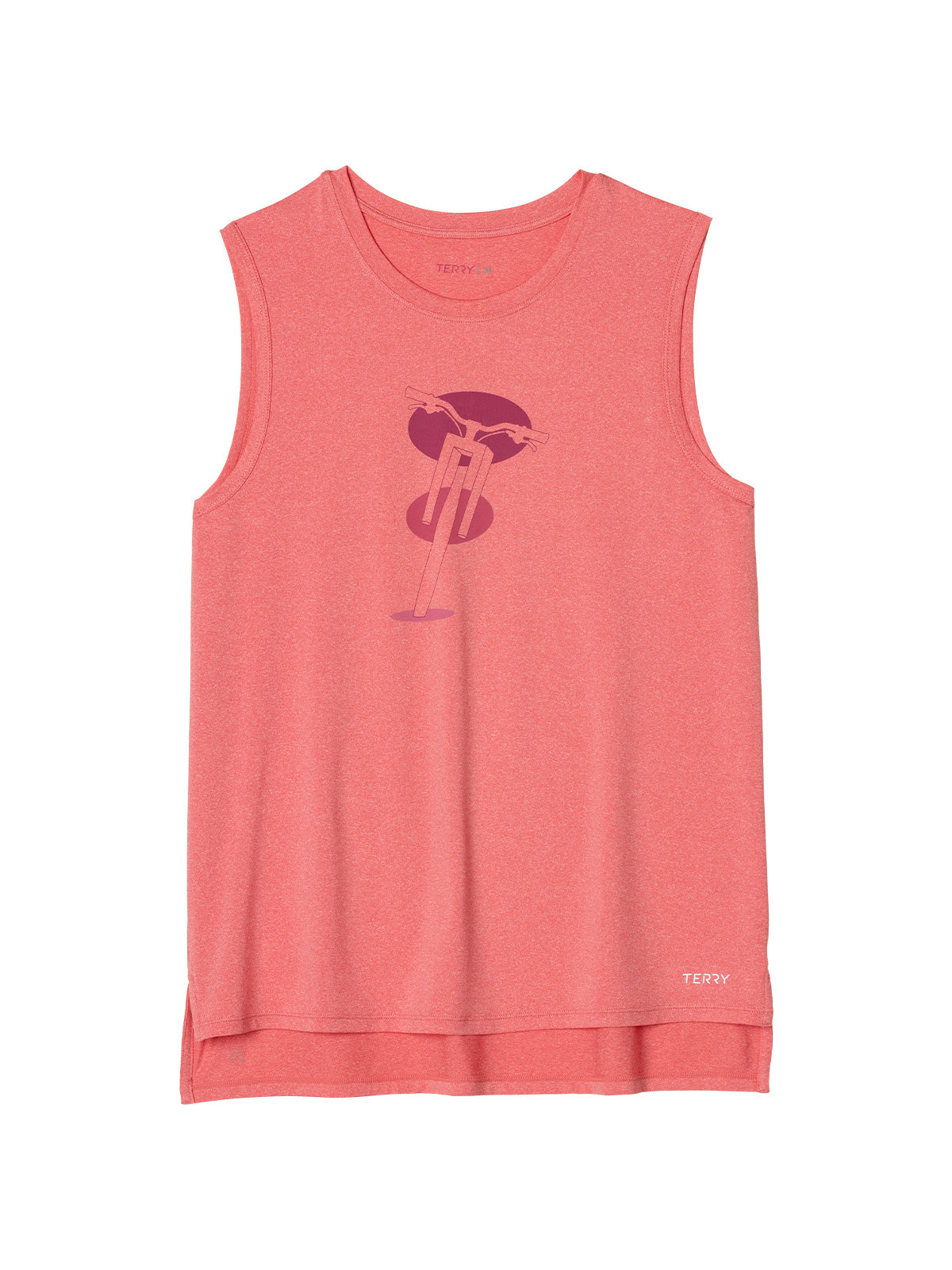 Terry Tech Tee Tank in color || Calypso Coral Trident Cycle