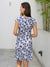 Message Factory Libullele Dress in color || Printed Blue
