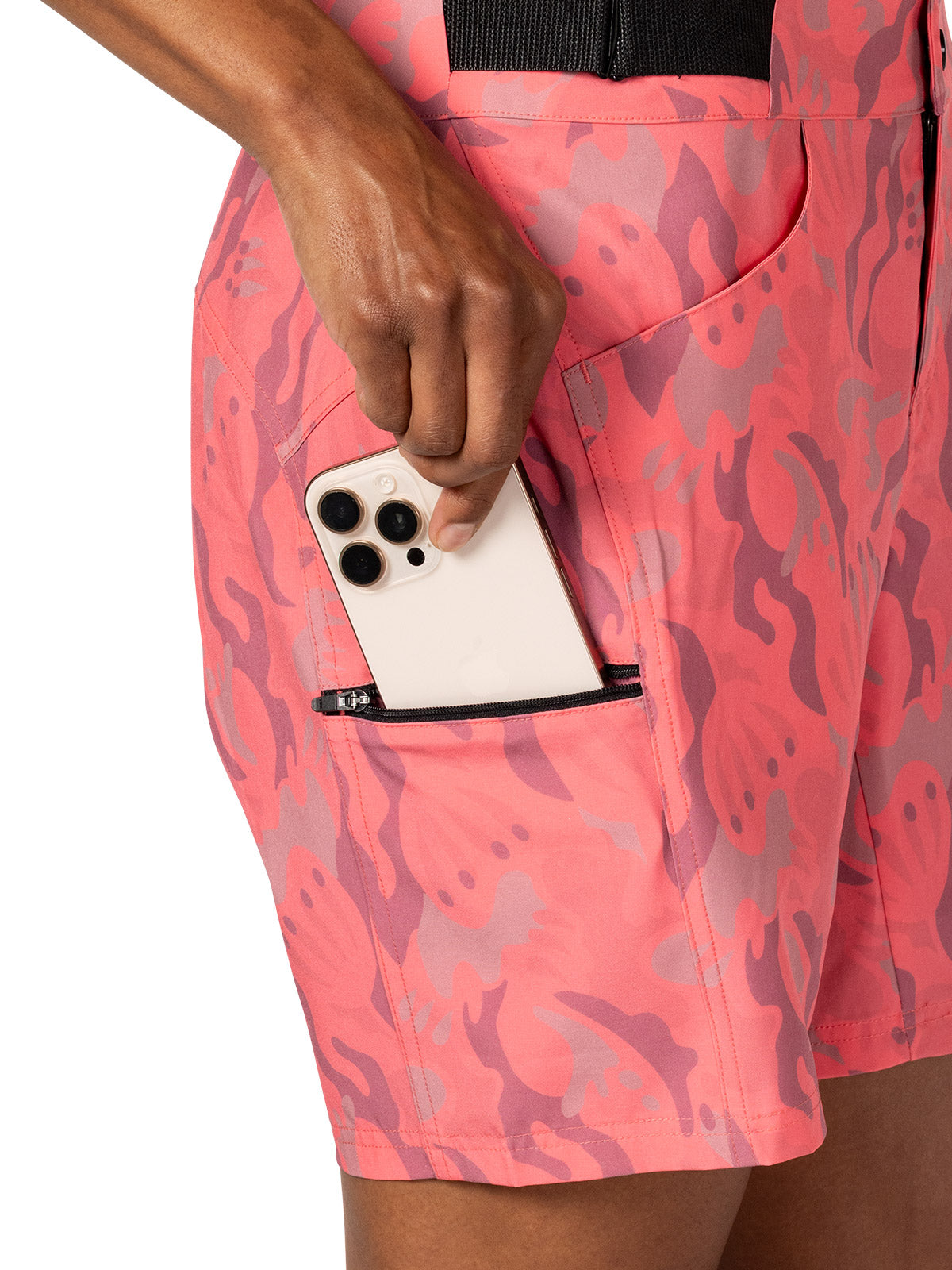 Terry Venture 7 Print Bike Short in color || Coral Floral