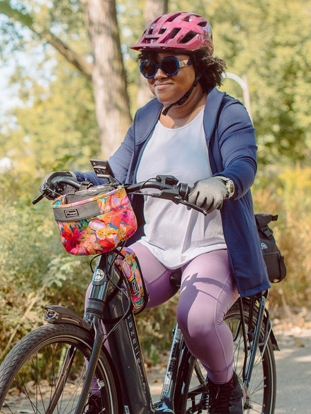 Po Campo Crescent Bike Handlebar Bag in color || Tropical Nights