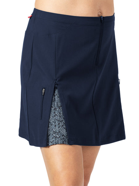 Terry Zipper Bike Skirt in color || Black Iris