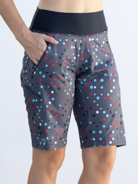 Zoic Bliss Novelty 11 Unpadded Baggy Short in color || Shadow Dot