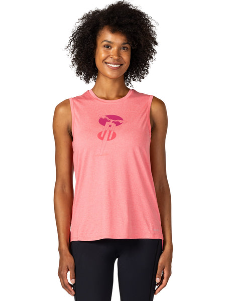 Terry Tech Tee Tank in color || Calypso Coral Trident Cycle