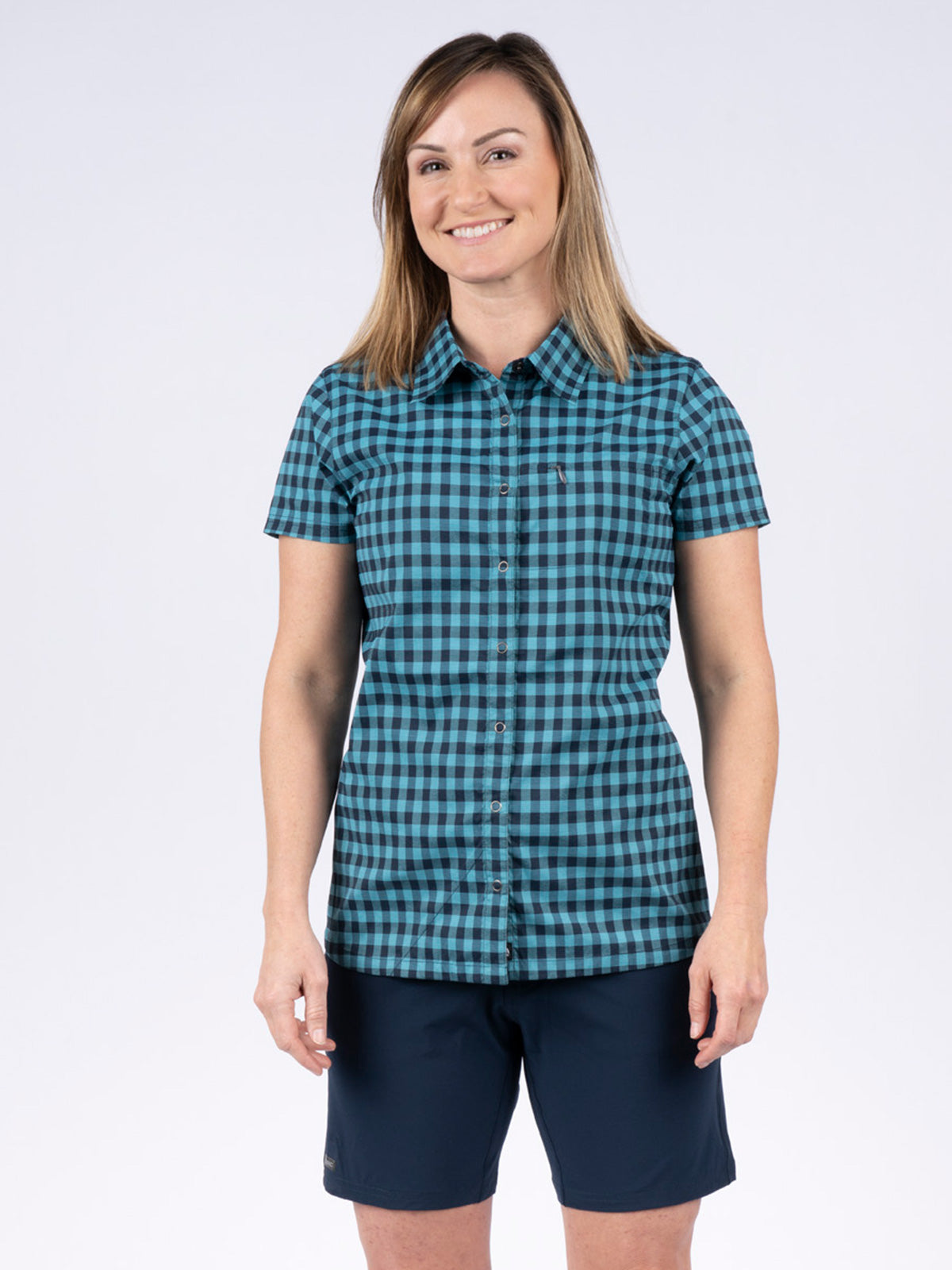 Zoic Teagan Short Sleeve Bike Jersey in color || Night Plaid