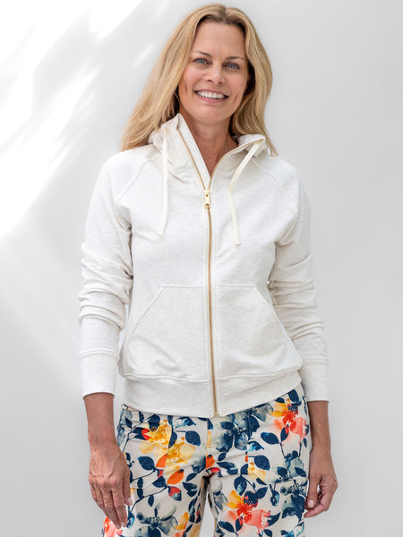 Krimson Klover Jackson Full Zip Hoody in color || Heathered Birch