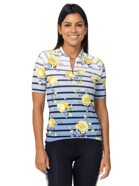 Terry Soleil Short Sleeve Bike Jersey in color || French Stripe