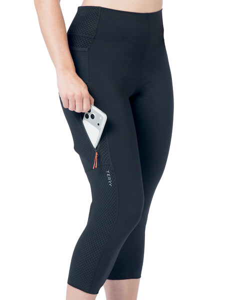 Terry Thermal Gravel Bike Capri in color || Black