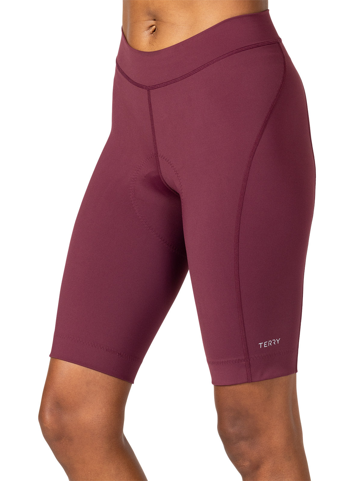 Terry Bike Bermuda Short in color || Mauve Wine