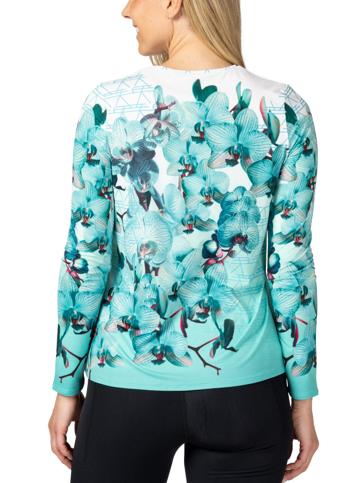 Terry Soleil Free Flow Long Sleeve Multi Sport Top in color || Celeste