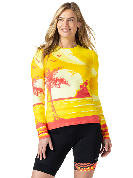 Terry Soleil Long Sleeve Bike Top in color || Biarritz